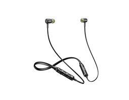 FLiX (Beetel) Blaze 100 Wireless Bluetooth in-Ear Comfortable Sports Neckband with in-Built Mic, Upto 10H Playtime, Lightweight, Dual Pairing Premium Metal Earbuds, Voice Assistant (Black)(XNB-N103)