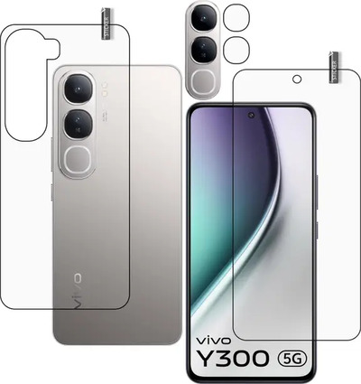BOMGUARD Front and Back Screen Guard for VIVO Y300 5G With Camera Lens Protector  (Pack of 3)